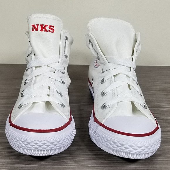 Converse Chuck Taylor All Star Hi Top Sneaker Optical White Canvas, Kids Size 13 - Picture 3 of 9